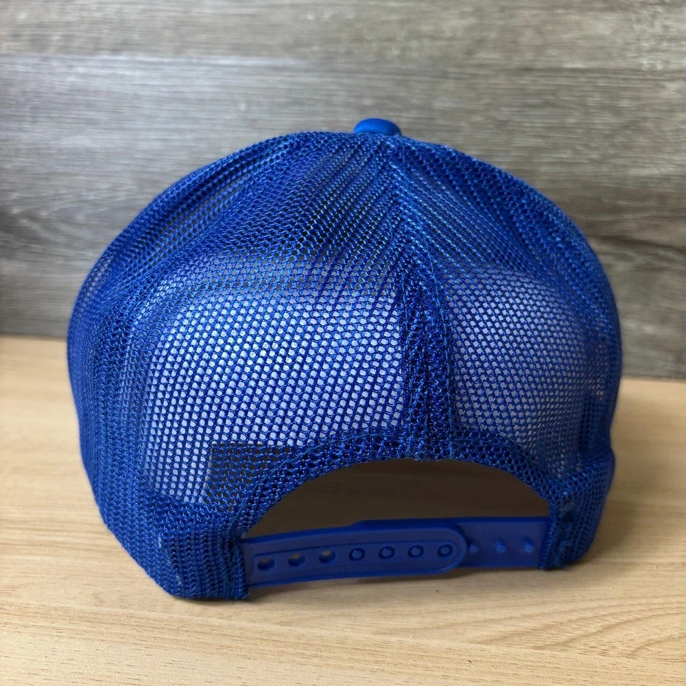 Vintage‎ ALS Hat Cap Snap Back Blue Blue Trucker Adjustable